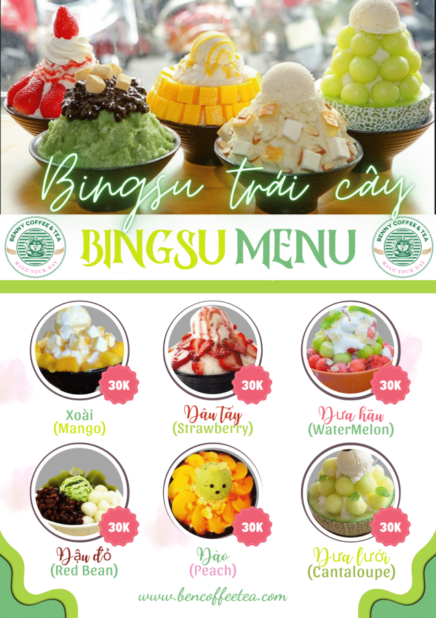 Menu Bingsu